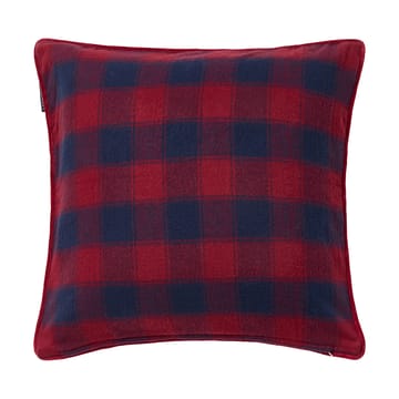 Poszewka na poduszkę Wrapped Checked z ekologicznej flaneli 50x50 cm - Dark blue-red - Lexington