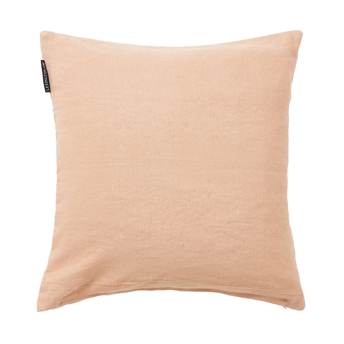 Poszewka na poduszkę z lnu i bawełny Emboidery Striped 50x50 cm, Beige - white Lexington