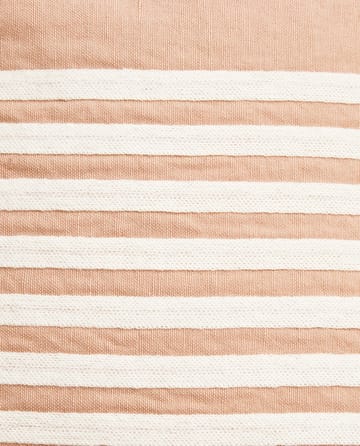 Poszewka na poduszkę z lnu i bawełny Emboidery Striped 50x50 cm - Beige - white - Lexington