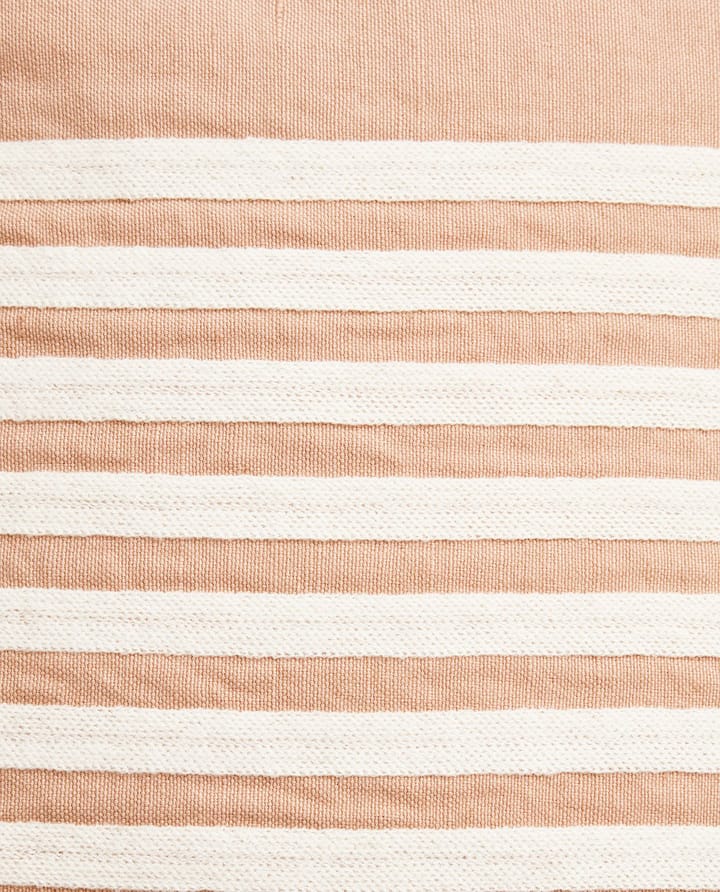 Poszewka na poduszkę z lnu i bawełny Emboidery Striped 50x50 cm, Beige - white Lexington