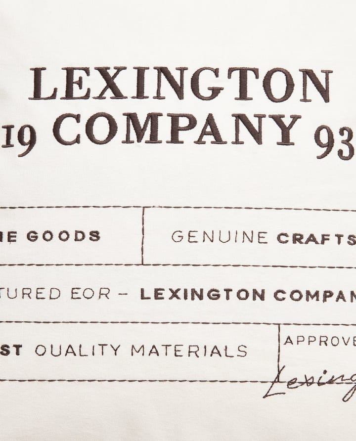 Poszewka na poduszkę z plótna bawełnianego Logo 50x50 cm - White - Lexington
