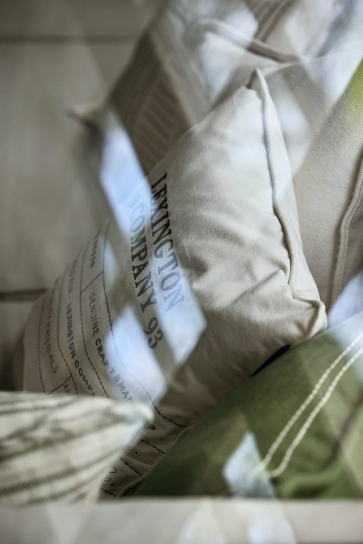 Poszewka na poduszkę z plótna bawełnianego Logo 50x50 cm - White - Lexington