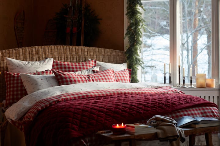Quilted Organic Cotton Velvet narzutka 240x260 cm, Red Lexington