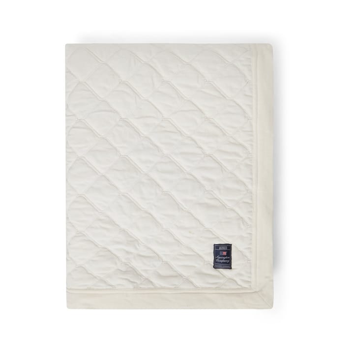 Quilted Organic Cotton Velvet narzutka 240x260 cm - Snow white - Lexington