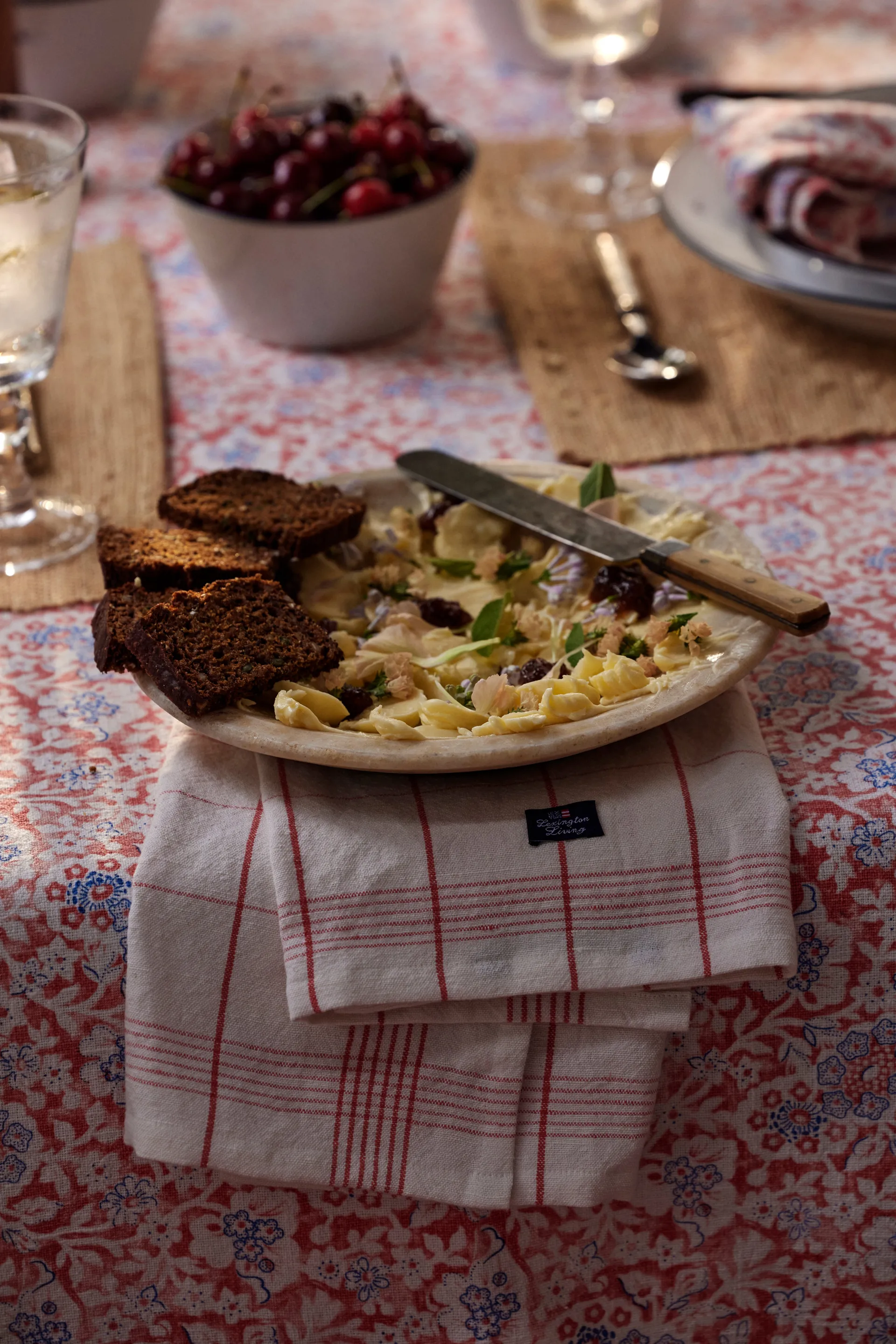 Ręcznie tkana podkładka stołowa z konopii i ramii 50x36 cm, Natural Lexington