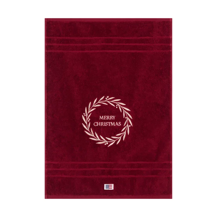 Ręcznik Christmas Wreath - Wine, 50x70 cm - Lexington