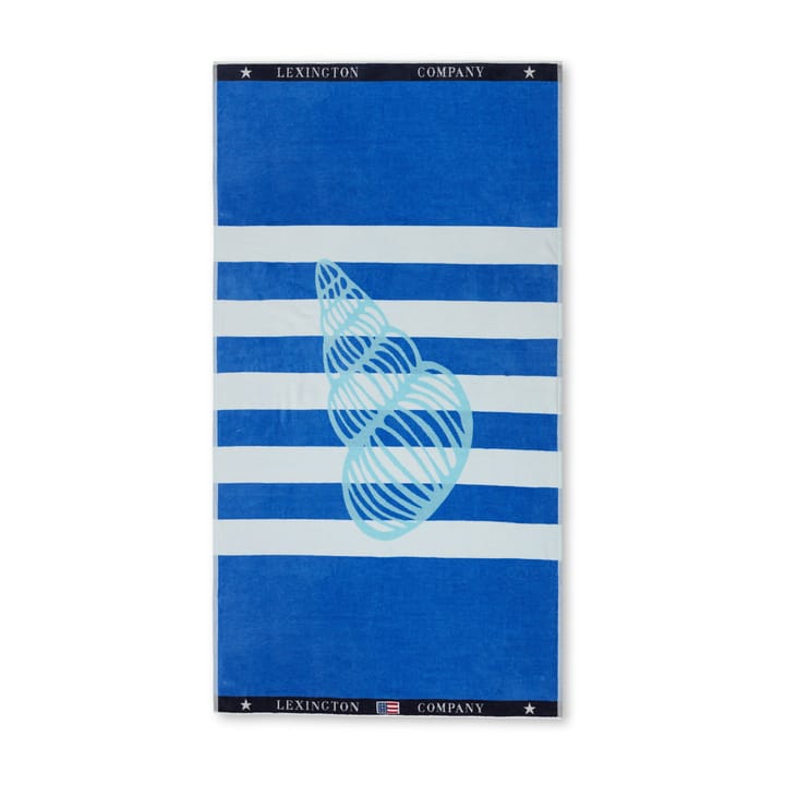 Ręcznik kąpielowy Graphic Cotton Velour 100x180 cm - Blue-white - Lexington