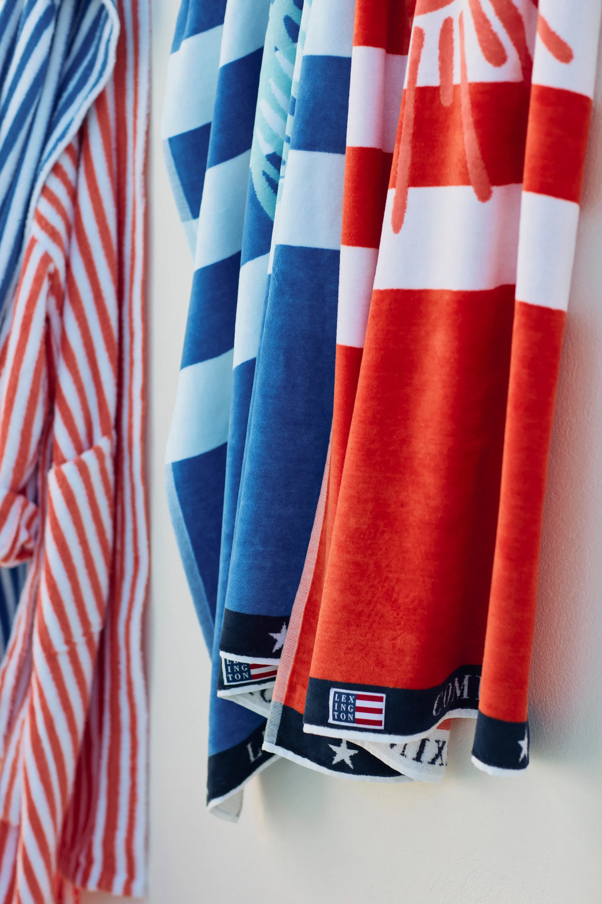 Ręcznik kąpielowy Graphic Cotton Velour 100x180 cm, Blue-white Lexington