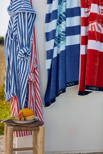 Ręcznik kąpielowy Graphic Cotton Velour 100x180 cm - Blue-white - Lexington