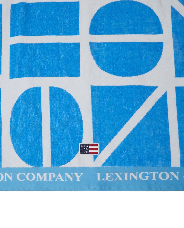 Ręcznik kąpielowy Graphic Cotton Velour 100x180 cm - Blue - Lexington