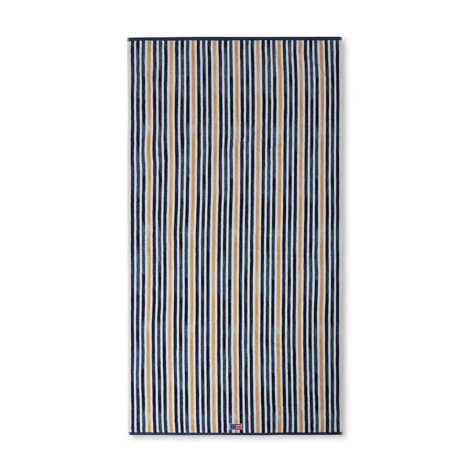 Ręcznik kąpielowy Striped Cotton Velour 100x180 cm, Niebieski-biały-owsiany Lexington