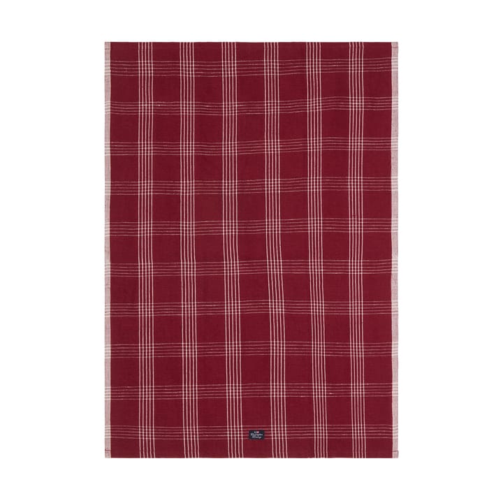 Ręcznik kuchenny Checked z lnu i bawełny 50x70 cm - Red-white - Lexington