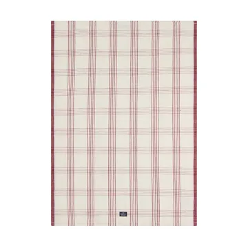 Ręcznik kuchenny Checked z lnu i bawełny 50x70 cm - White-red - Lexington