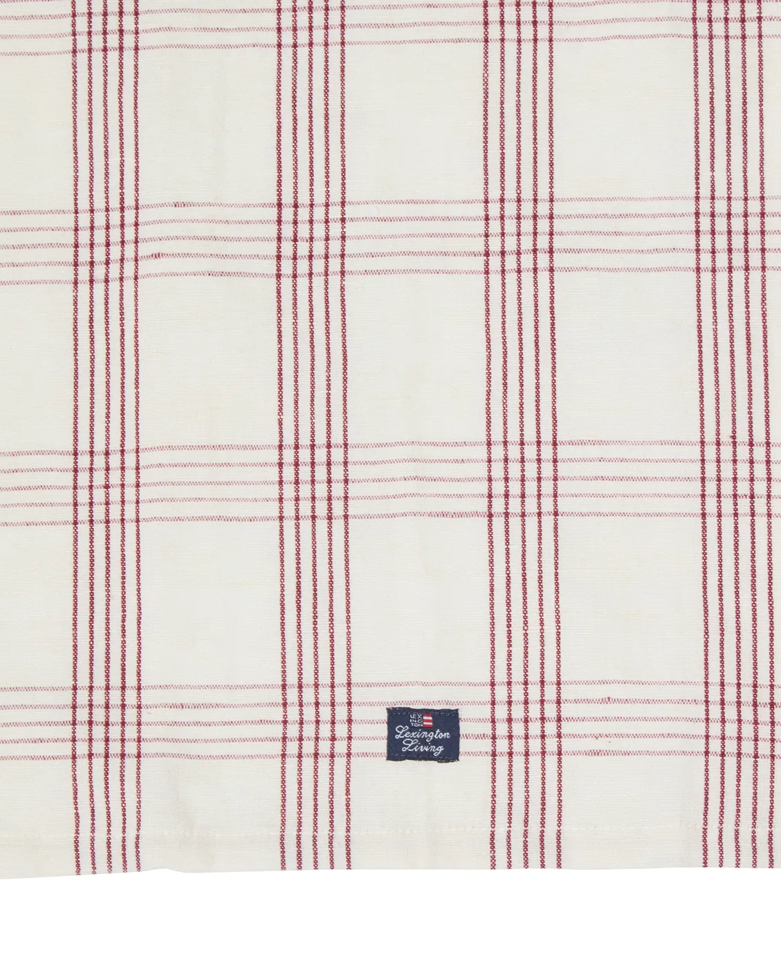 Ręcznik kuchenny Checked z lnu i bawełny 50x70 cm, White-red Lexington