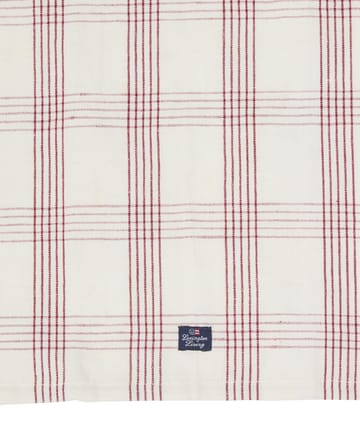 Ręcznik kuchenny Checked z lnu i bawełny 50x70 cm - White-red - Lexington