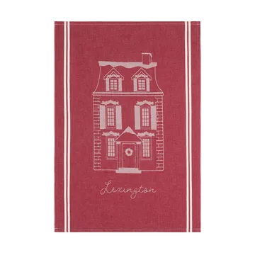 Ręcznik kuchenny House z ekologicznej bawełny 50x70 cm - Red-white - Lexington