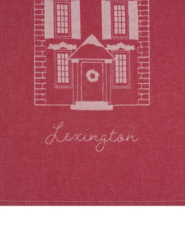 Ręcznik kuchenny House z ekologicznej bawełny 50x70 cm - Red-white - Lexington