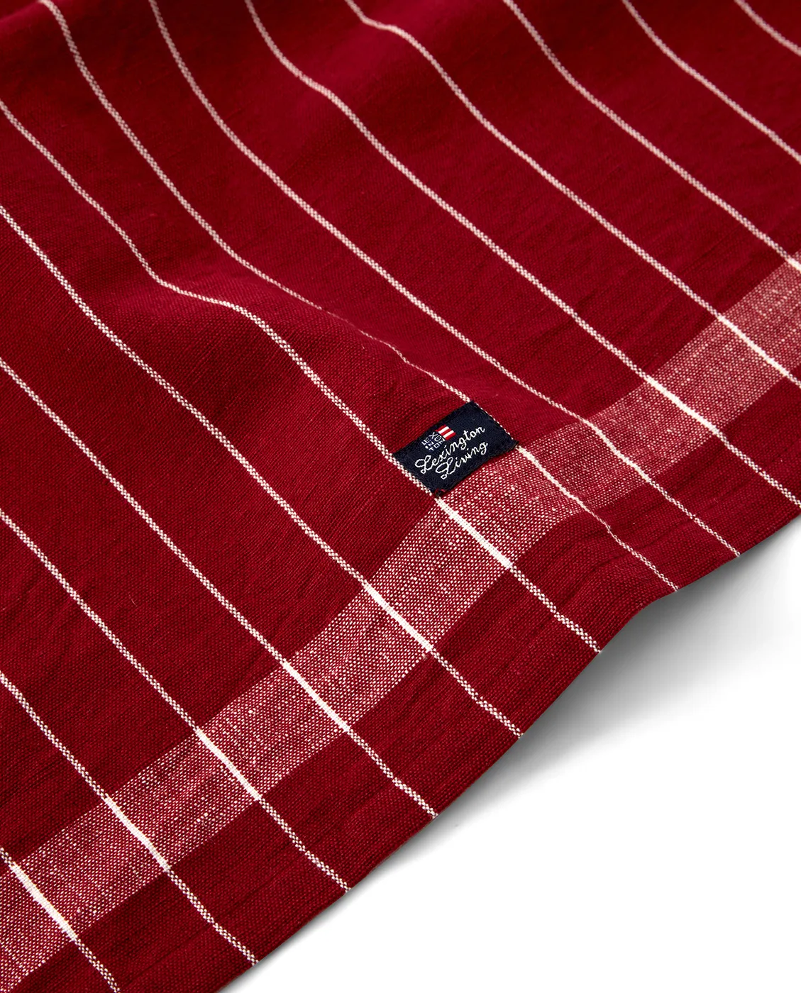 Ręcznik kuchenny Linen Cotton Striped 50x70 cm, Czerwony-biały Lexington