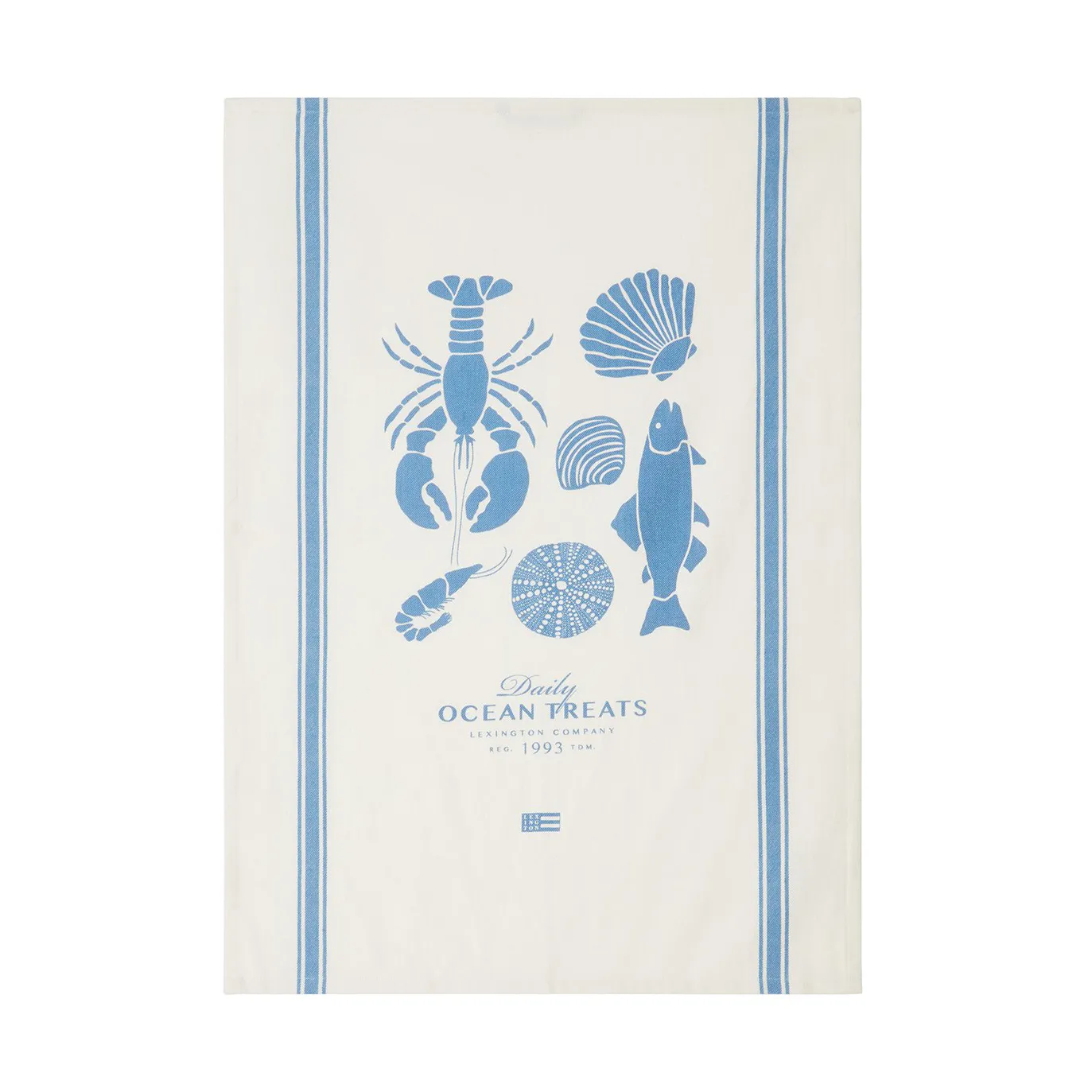 Ręcznik kuchenny Ocean Treats Printed Cotton 50x70 cm, White Lexington