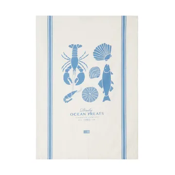 Ręcznik kuchenny Ocean Treats Printed Cotton 50x70 cm - White - Lexington
