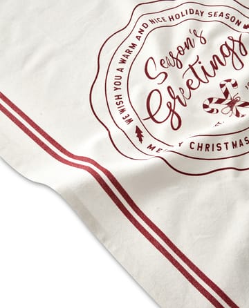 Ręcznik kuchenny Seasons Greetings Printed 50x70 cm - Biały-czerwony - Lexington