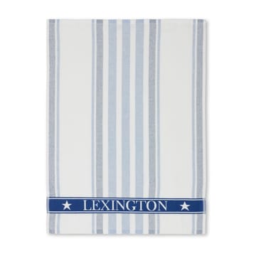 Ręcznik kuchenny Striped Cotton Terry 50x70 cm - Biało-niebieski - Lexington