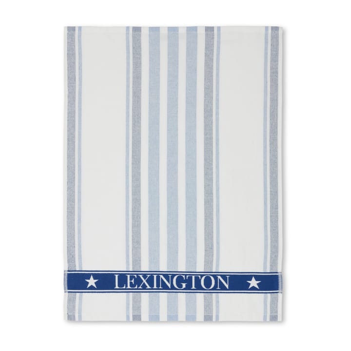 Ręcznik kuchenny Striped Cotton Terry 50x70 cm, Biało-niebieski Lexington