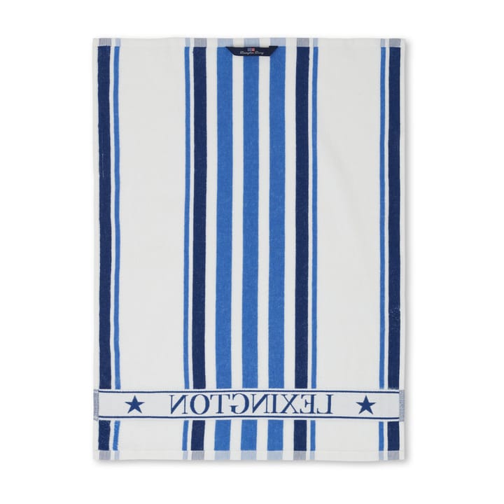 Ręcznik kuchenny Striped Cotton Terry 50x70 cm, Biało-niebieski Lexington