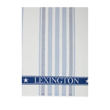 Ręcznik kuchenny Striped Cotton Terry 50x70 cm - Biało-niebieski - Lexington