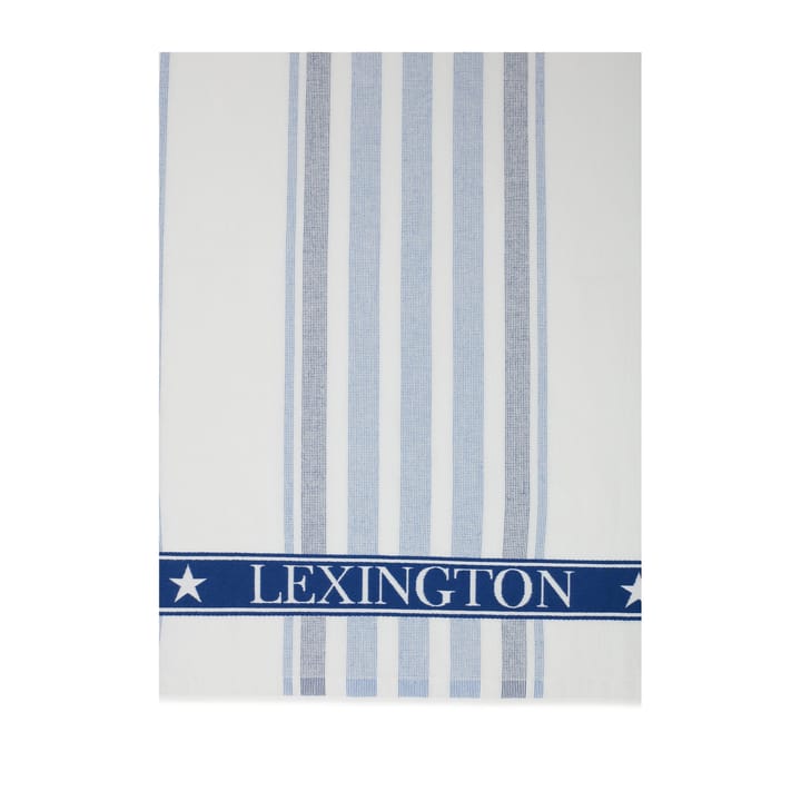 Ręcznik kuchenny Striped Cotton Terry 50x70 cm, Biało-niebieski Lexington