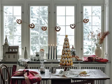 Ręcznik kuchenny The Merrier 50x70 cm - Biało-czerwono-zielony - Lexington