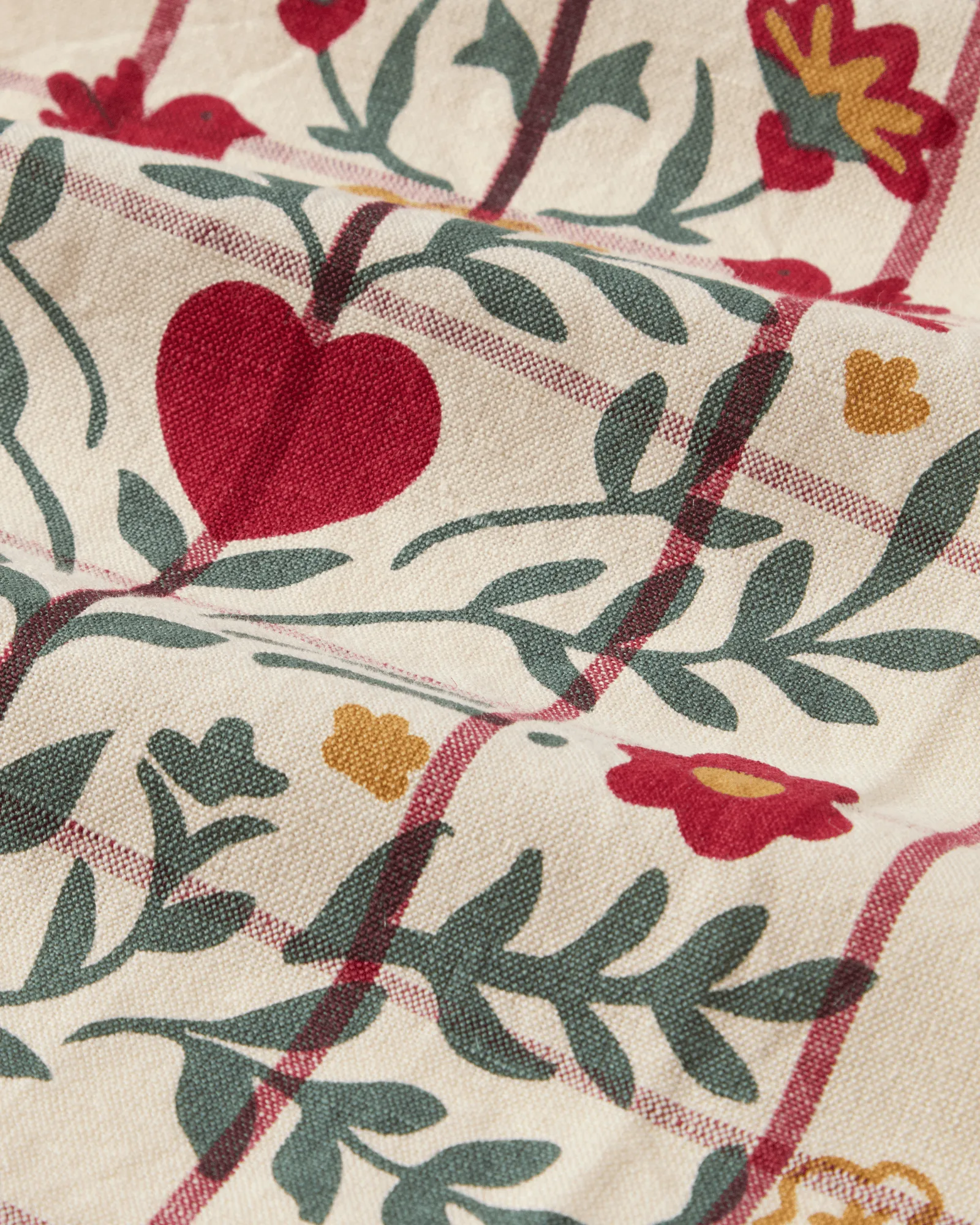 Ręcznik kuchenny Tree lniany/bawełniany, White-red-green, 50x70 cm Lexington