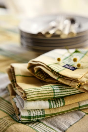Ręcznik kuchenny z lnu i bawełny Easter 50x70 cm - Yellow-green - Lexington