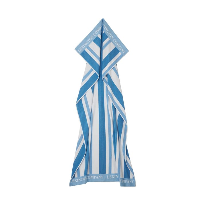Ręcznik plażowy Striped Cotton Terry 100x180 cm, Blue Lexington