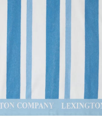 Ręcznik plażowy Striped Cotton Terry 100x180 cm - Blue - Lexington