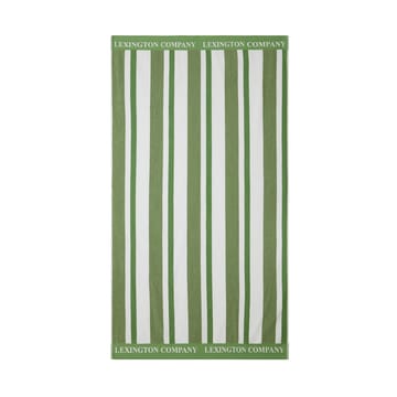 Ręcznik plażowy Striped Cotton Terry 100x180 cm - Green - Lexington