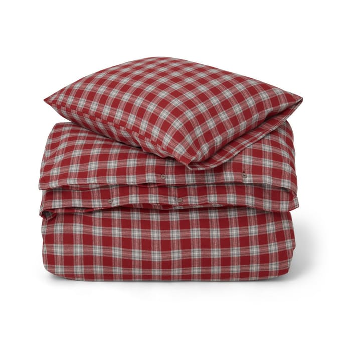 Red Checked Cotton Flannel zestaw łóżko - 50x60 cm, 150x210 cm - Lexington