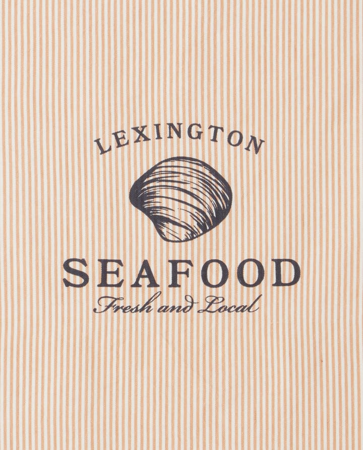 Seafood Striped & Printed ręcznik kuchenny 50x70 cm - Beżowy-biały - Lexington