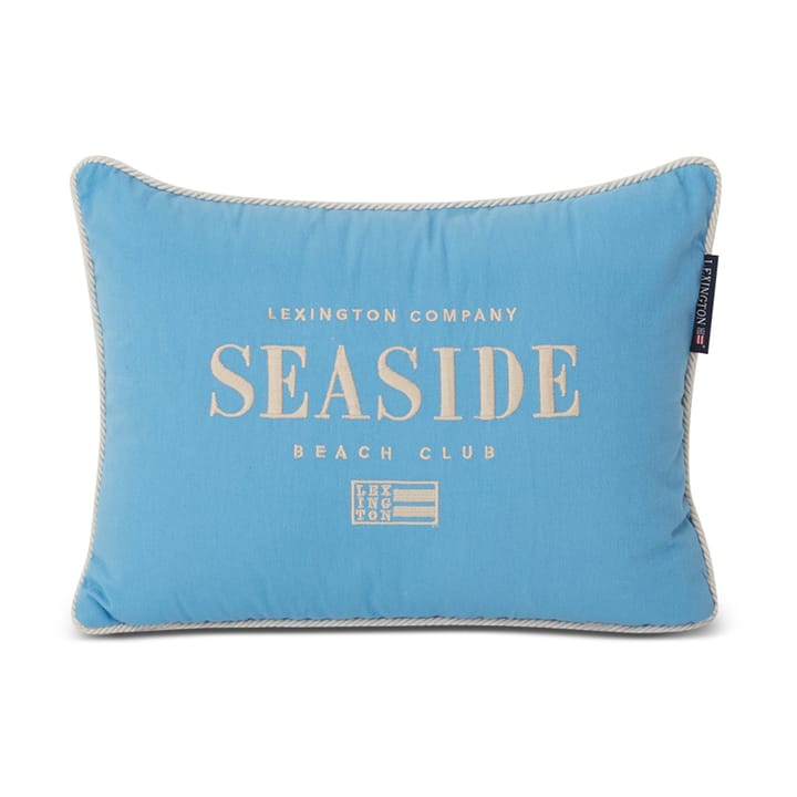 Seaside Small Organic Cotton Twill poduszka 30x40 cm - Niebieski-jasnobeżowy - Lexington