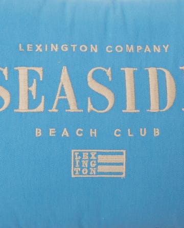 Seaside Small Organic Cotton Twill poduszka 30x40 cm - Niebieski-jasnobeżowy - Lexington