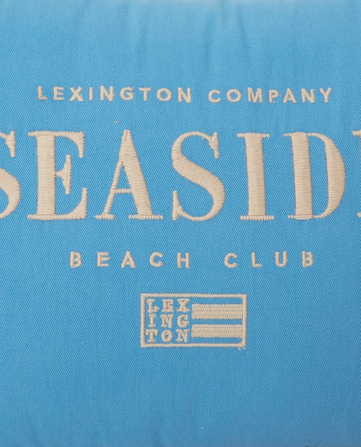 Seaside Small Organic Cotton Twill poduszka 30x40 cm, Niebieski-jasnobeżowy Lexington