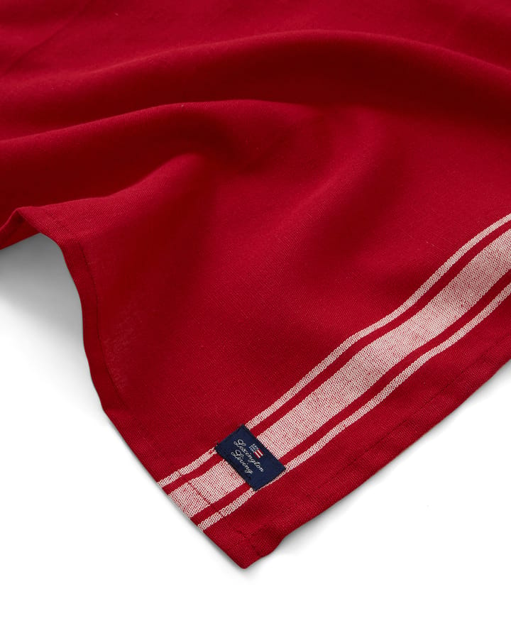 Serwetka Side Striped Cotton Linen 50x50 cm - Czerwony-biały - Lexington