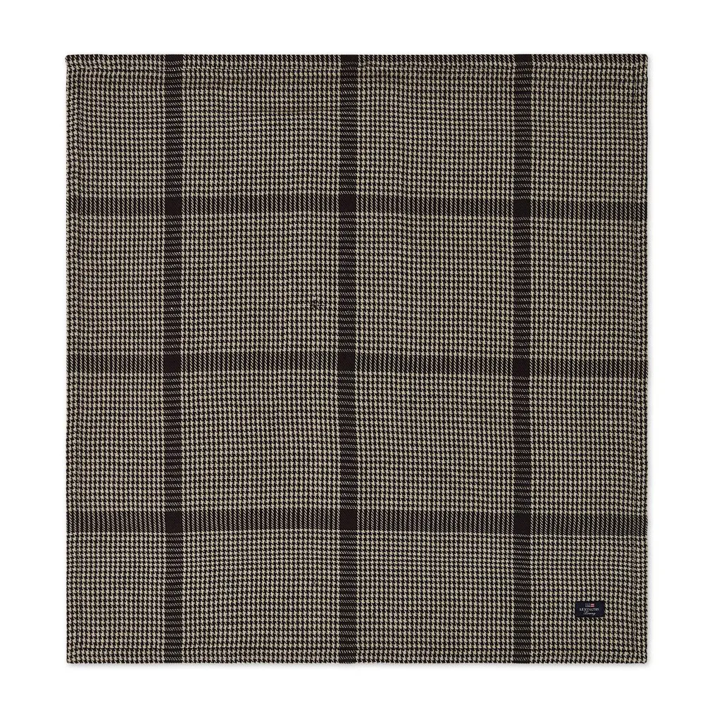 Serwetka tekstylna Pepita Check Cotton Linen 50x50 cm, Dark gray-beige Lexington