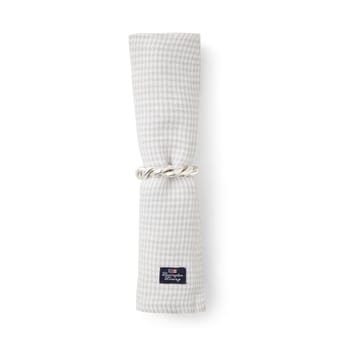 Serwetka tekstylna Pepita Check Cotton Linen 50x50 cm - White-light gray - Lexington