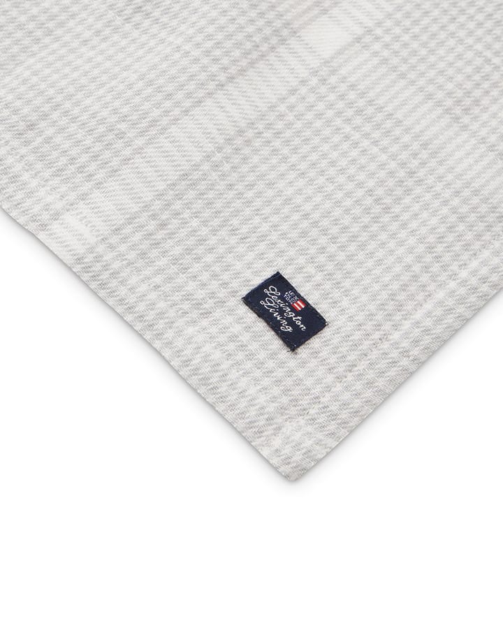 Serwetka tekstylna Pepita Check Cotton Linen 50x50 cm, White-light gray Lexington