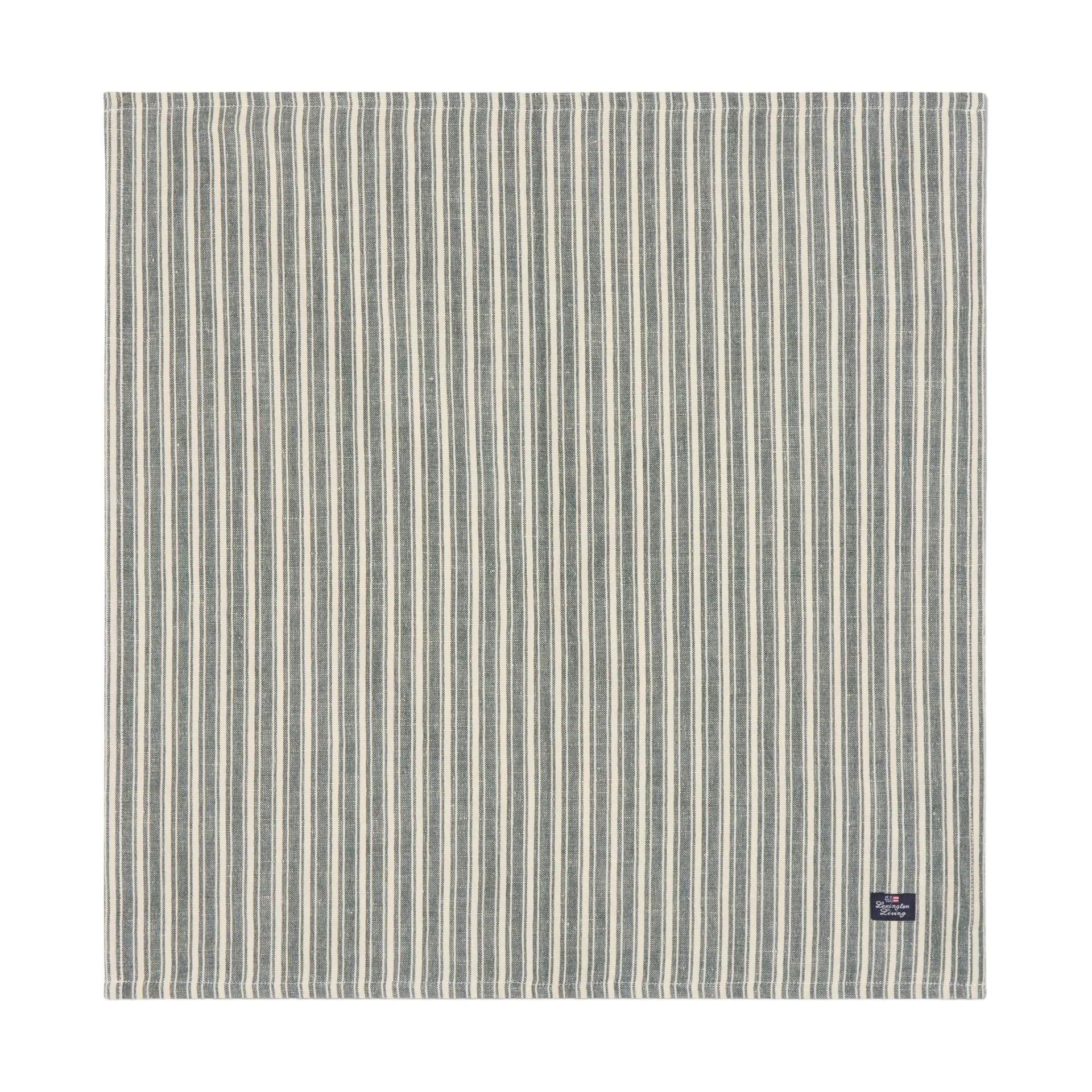 Serwetki lniane Striped, Green-light beige, 50x50 cm Lexington