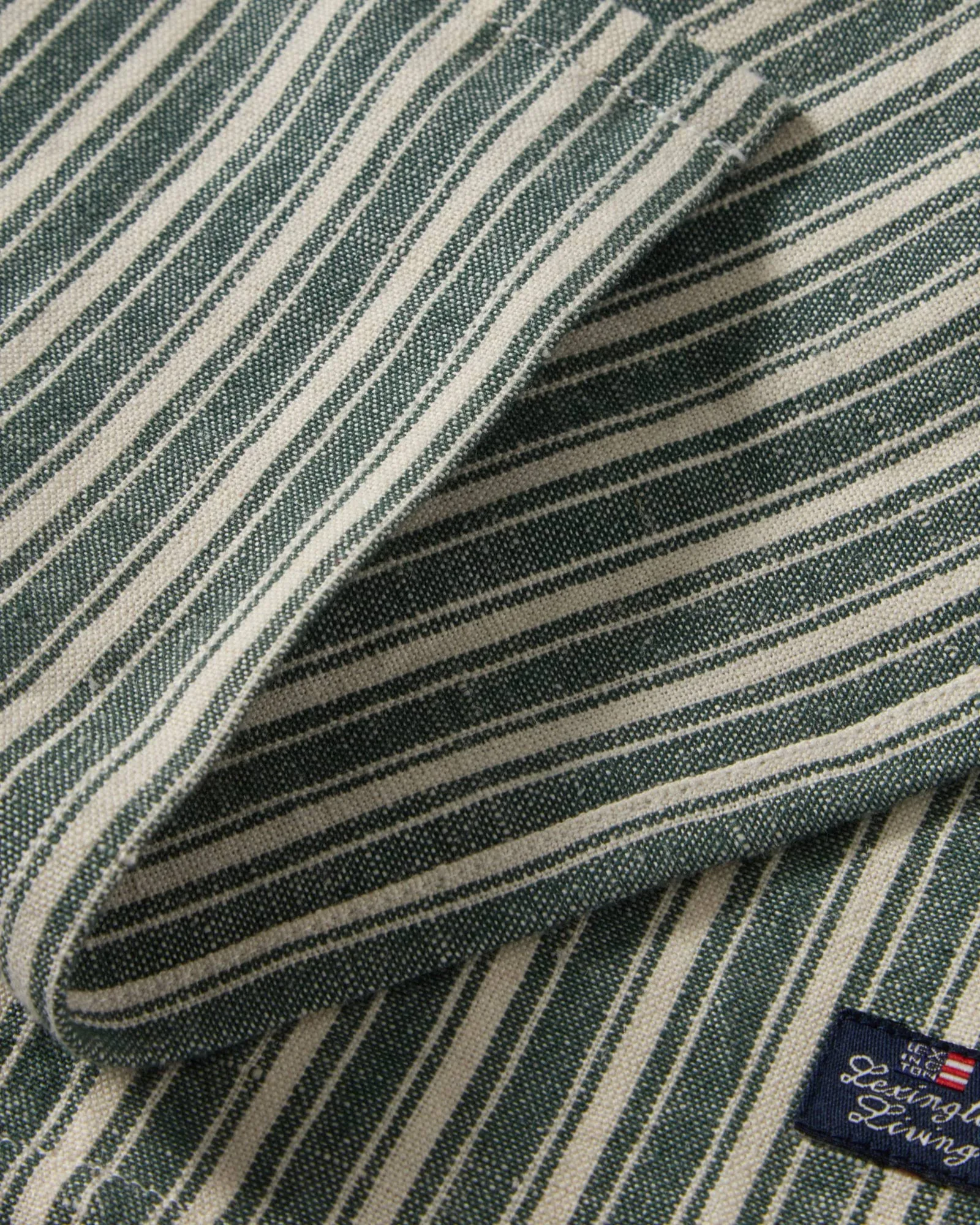 Serwetki lniane Striped, Green-light beige, 50x50 cm Lexington