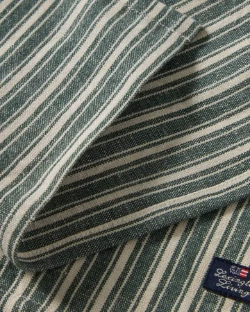 Serwetki lniane Striped - Green-light beige, 50x50 cm - Lexington
