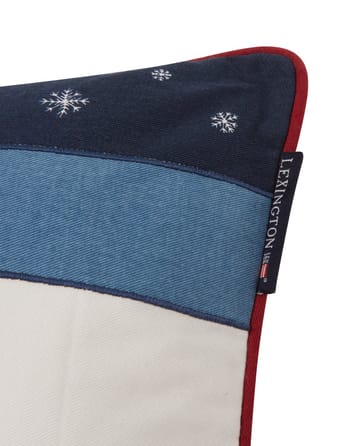 Skier Organic Cotton Twill poduszka 30x40 cm - White-dark blue multi - Lexington