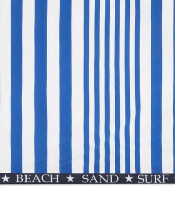 Striped Family ręcznik plażowy 200x180 cm - Niebieski-biały - Lexington